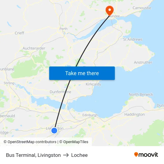 Bus Terminal, Livingston to Lochee map