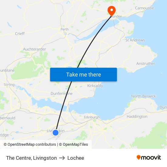 The Centre, Livingston to Lochee map