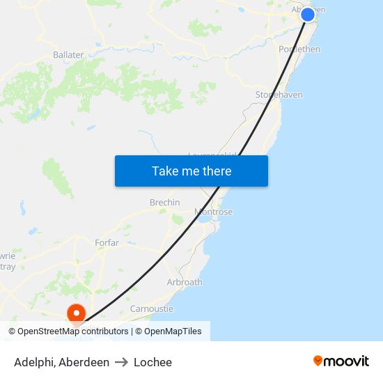 Adelphi, Aberdeen to Lochee map