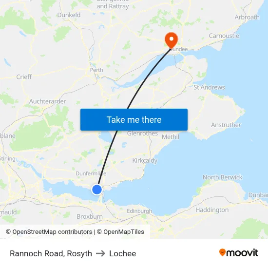 Rannoch Road, Rosyth to Lochee map