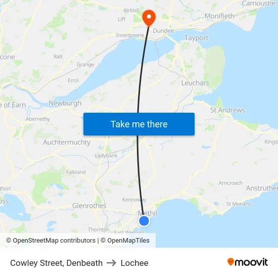 Cowley Street, Denbeath to Lochee map