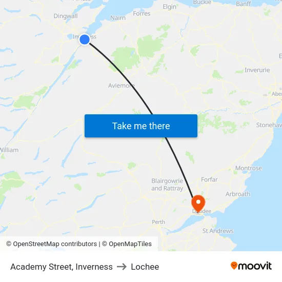 Academy Street, Inverness to Lochee map