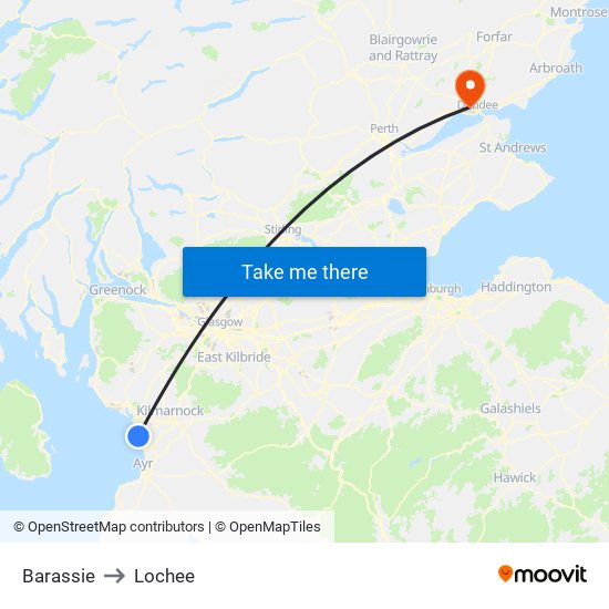 Barassie to Lochee map