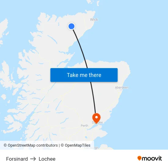 Forsinard to Lochee map