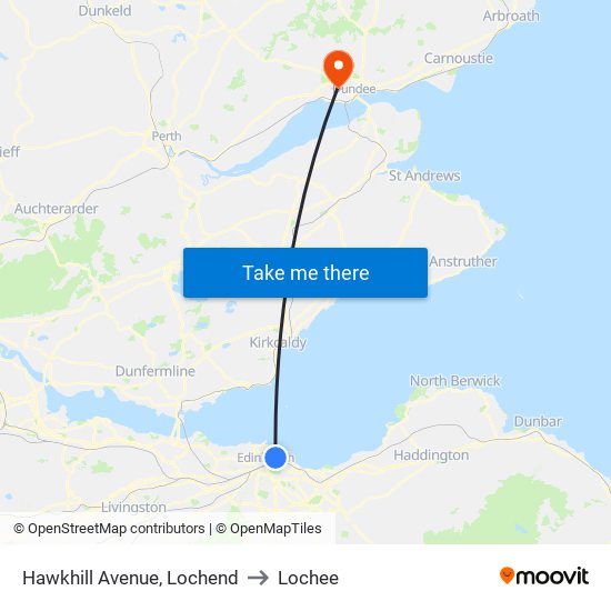 Hawkhill Avenue, Lochend to Lochee map