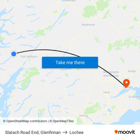 Slatach Road End, Glenfinnan to Lochee map