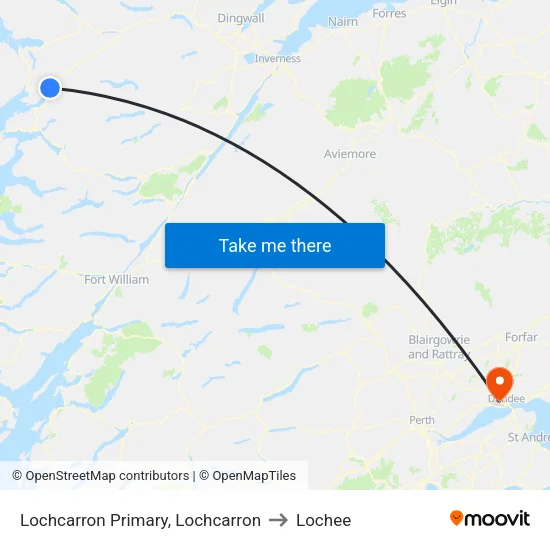 Lochcarron Primary, Lochcarron to Lochee map