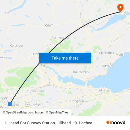 Hillhead Spt Subway Station, Hillhead to Lochee map