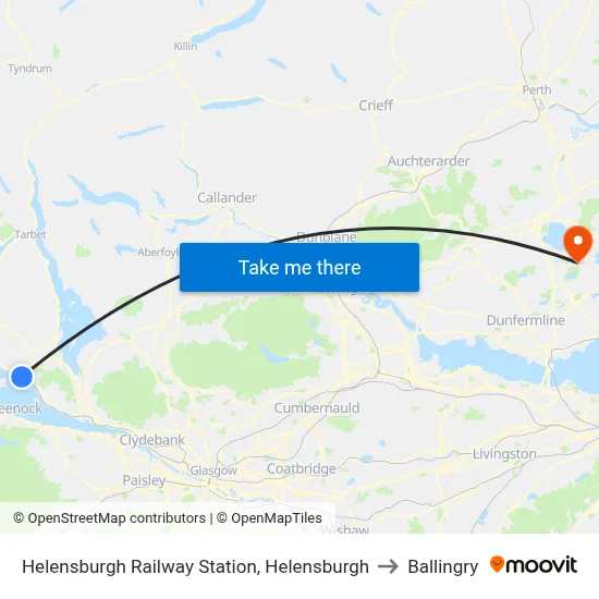 Helensburgh Railway Station, Helensburgh to Ballingry map