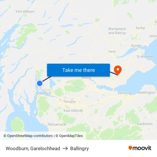 Woodburn, Garelochhead to Ballingry map