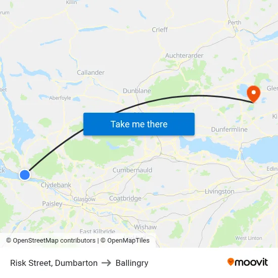 Risk Street, Dumbarton to Ballingry map