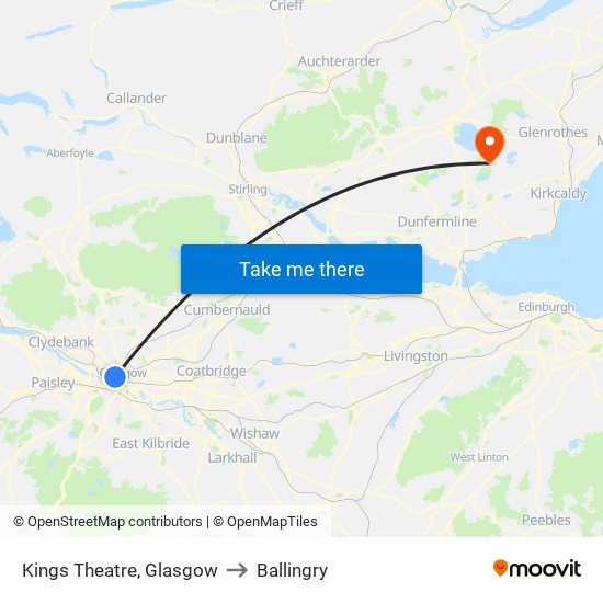 Kings Theatre, Glasgow to Ballingry map