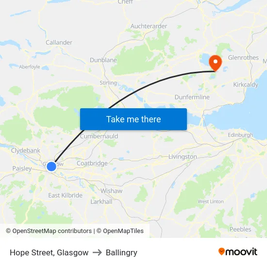 Hope Street, Glasgow to Ballingry map