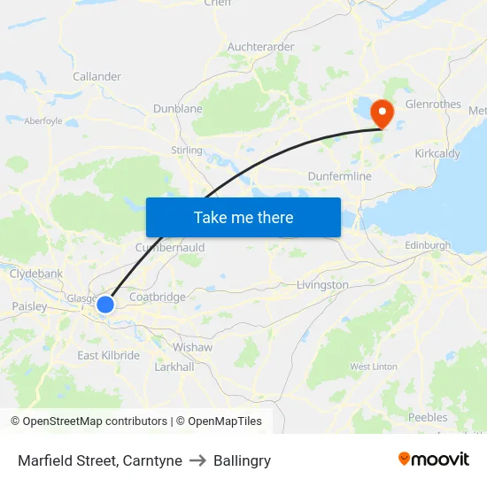 Marfield Street, Carntyne to Ballingry map
