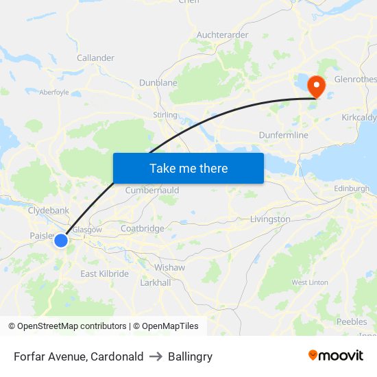 Forfar Avenue, Cardonald to Ballingry map