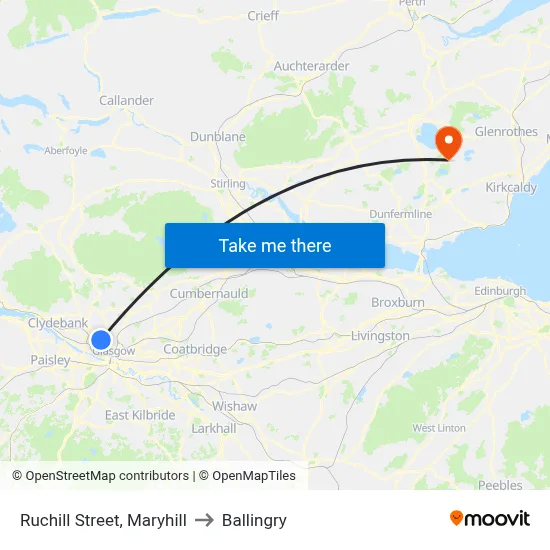 Ruchill Street, Maryhill to Ballingry map
