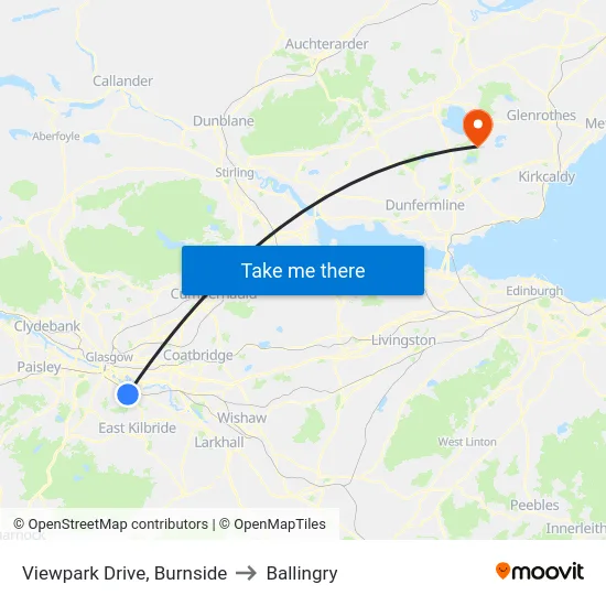 Viewpark Drive, Burnside to Ballingry map