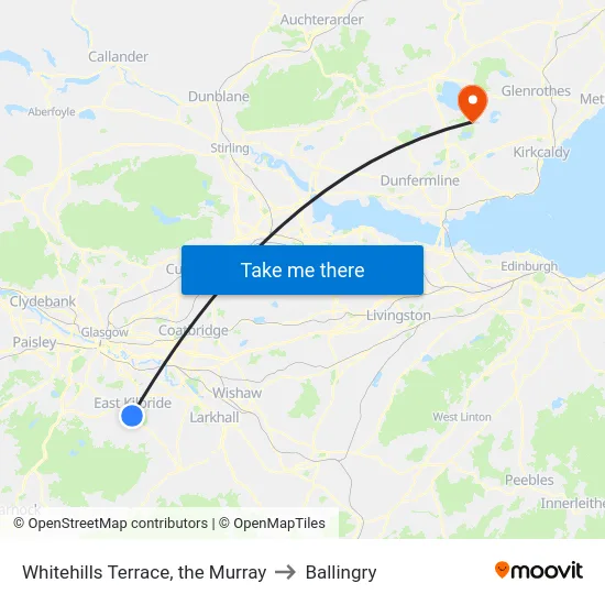 Whitehills Terrace, the Murray to Ballingry map