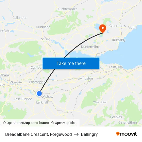 Breadalbane Crescent, Forgewood to Ballingry map
