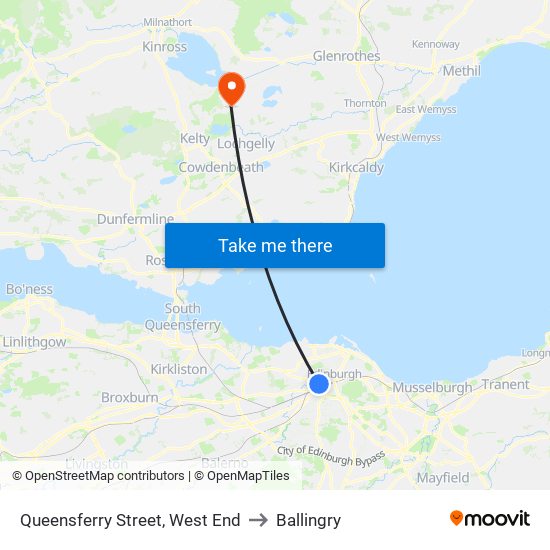 Queensferry Street, West End to Ballingry map