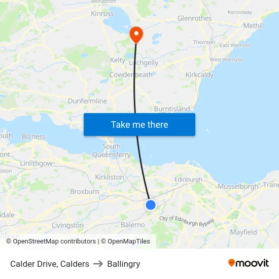 Calder Drive, Calders to Ballingry map