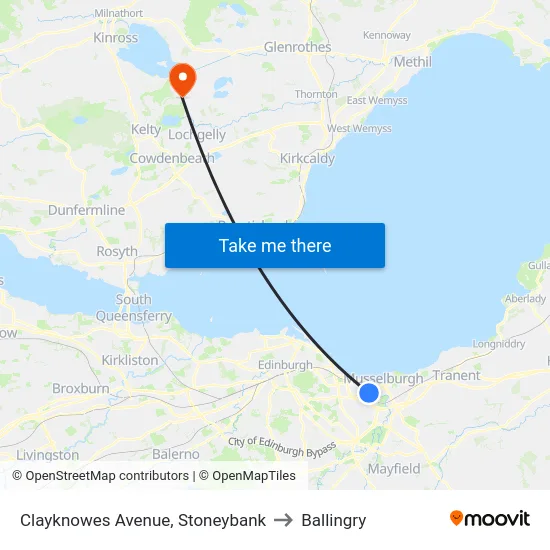 Clayknowes Avenue, Stoneybank to Ballingry map