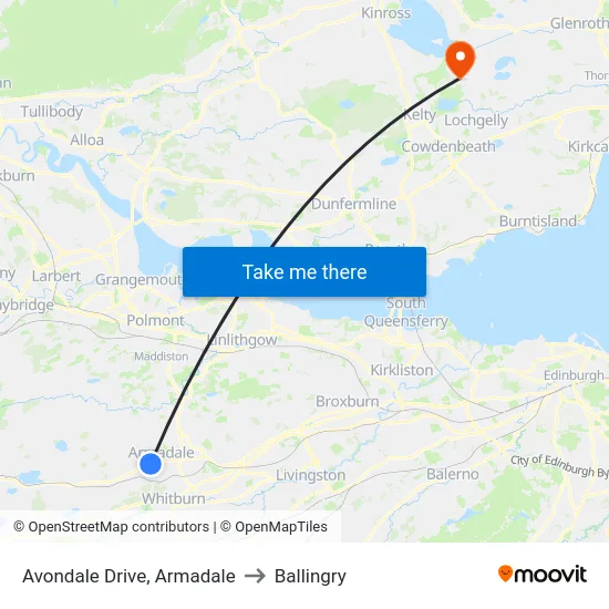 Avondale Drive, Armadale to Ballingry map
