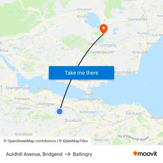 Auldhill Avenue, Bridgend to Ballingry map