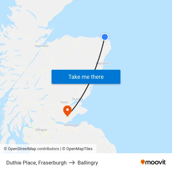 Duthie Place, Fraserburgh to Ballingry map