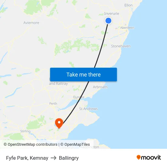 Fyfe Park, Kemnay to Ballingry map