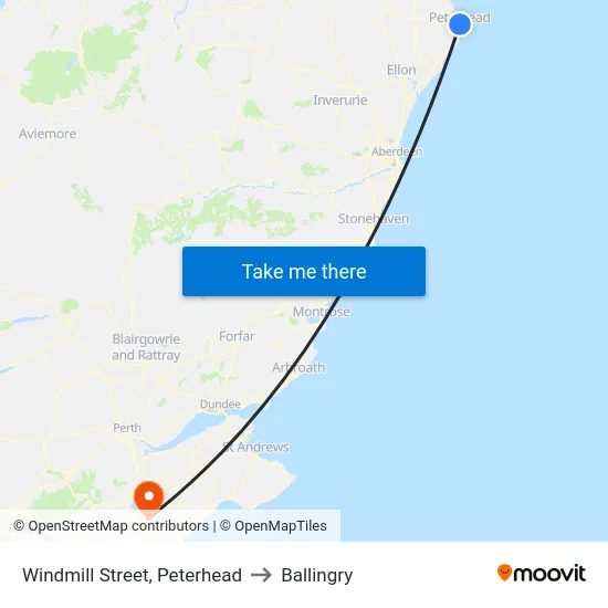 Windmill Street, Peterhead to Ballingry map
