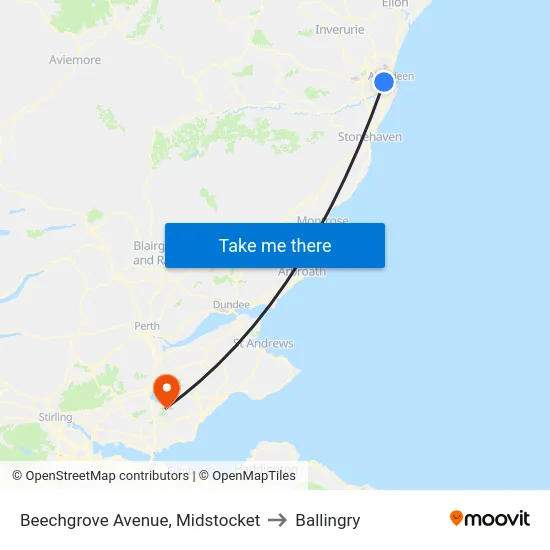 Beechgrove Avenue, Midstocket to Ballingry map