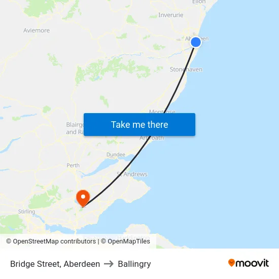 Bridge Street, Aberdeen to Ballingry map
