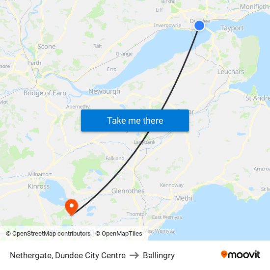 Nethergate, Dundee City Centre to Ballingry map