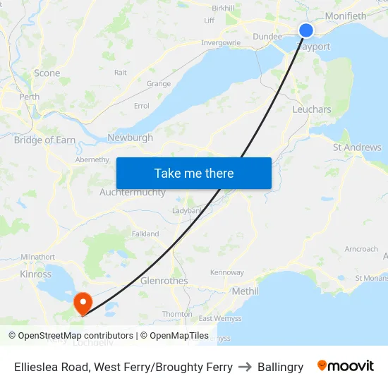 Ellieslea Road, West Ferry/Broughty Ferry to Ballingry map