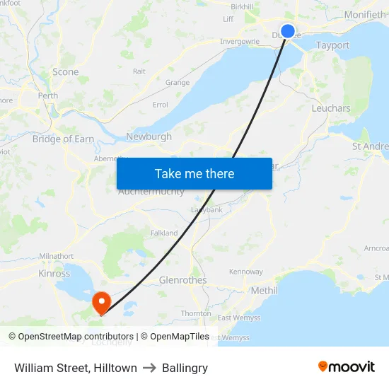 William Street, Hilltown to Ballingry map