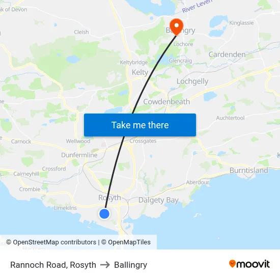 Rannoch Road, Rosyth to Ballingry map
