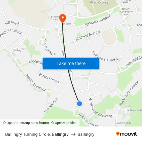 Ballingry Turning Circle, Ballingry to Ballingry map