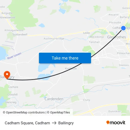 Cadham Square, Cadham to Ballingry map