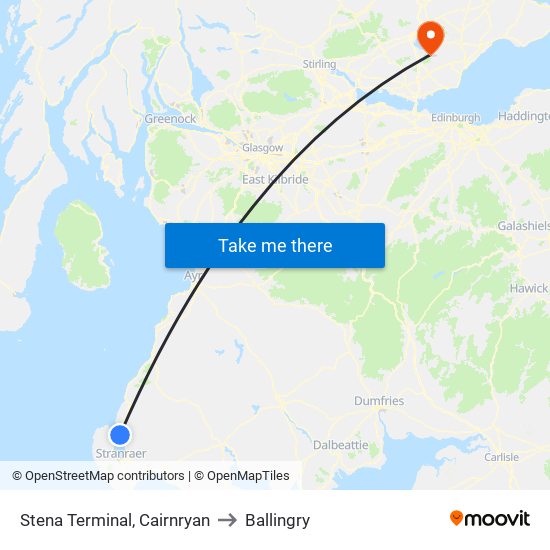 Stena Terminal, Cairnryan to Ballingry map