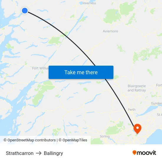 Strathcarron to Ballingry map