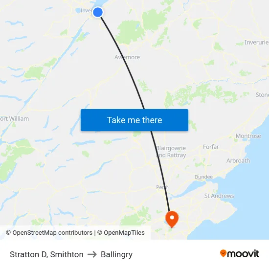 Stratton D, Smithton to Ballingry map