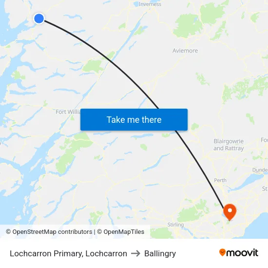 Lochcarron Primary, Lochcarron to Ballingry map