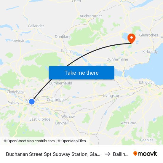 Buchanan Street Spt Subway Station, Glasgow to Ballingry map