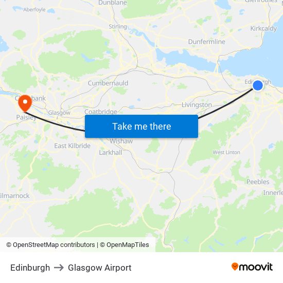 Edinburgh to Edinburgh map