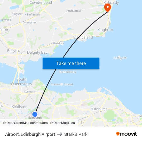 Airport, Edinburgh Airport to Stark's Park map