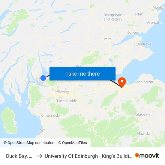 Duck Bay, Arden to University Of Edinburgh - King's Buildings Campus map