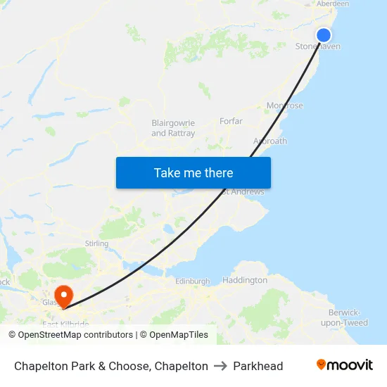 Chapelton Park & Choose, Chapelton to Parkhead map