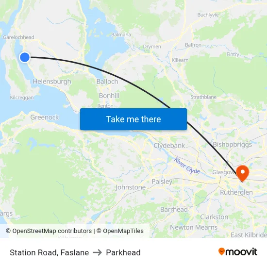 Station Road, Faslane to Parkhead map