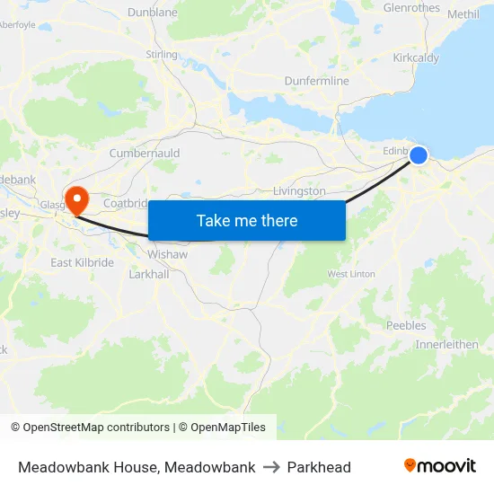 Meadowbank House, Meadowbank to Parkhead map
